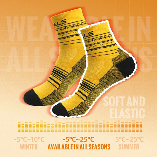 WRELS 1/3Pairs Merino Wool Running Socks Compression Support Thick Cushion Wool Socks For Running Hiking Moisture Wicking Socks