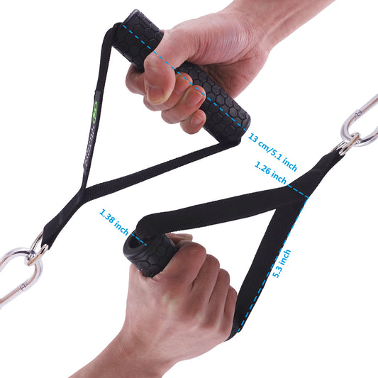 1 Pair Gym Resistance Bands Handles Anti-slip Grip Strong Nylon Webbing Fitness Heavy Duty Cable Machine Workout Equipment