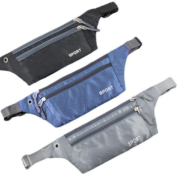 1pc Professional Running Zip Bag Waterproof Sports Chest Shoulder Bags Belt Bum Pouch Unisex Waistbag Hiking Outdoor Accessories