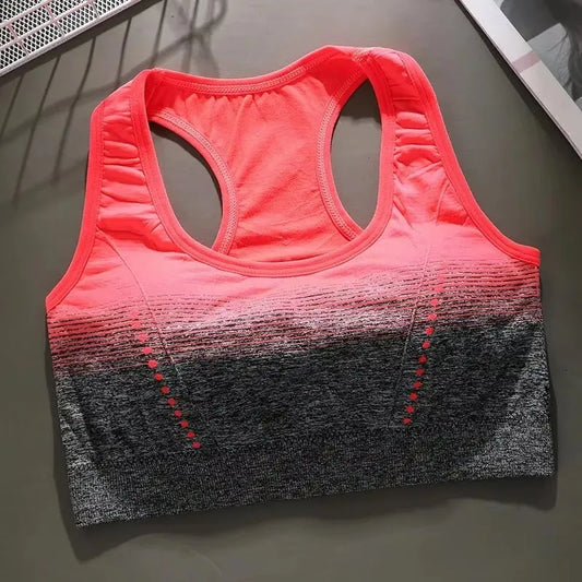 Seamless Sports Bra Shock-absorbing Steel Ring Free Fashionable Vest Breathable Quick Drying Yoga Vest Stress Free Fitness