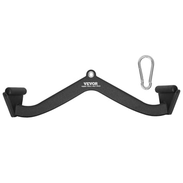 SucceBuy LAT Pulldown Attachment Cable Machine Rowing V-bar Tricep Pull Down Bar Back Strength TrainingRubber Coated HandleGrip