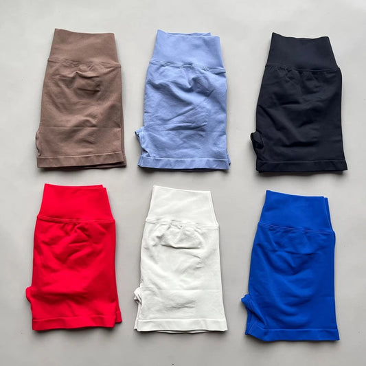 Women's high-waisted yoga pants fitness pants new high-elastic fitness training sprinting high-stretch hip-lifting sports shorts