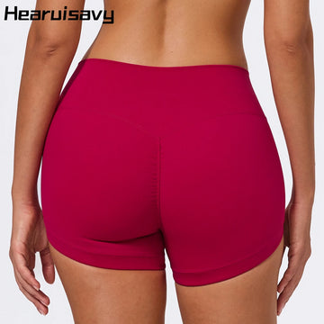 Hearuisavy Short Gym Woman Running Cycling Sports Shorts Yoga Clothing Breathable Workout Leggings High Waist Fitness Sportswear