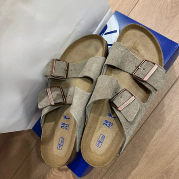 Birkenst Shoes Women's Flat Outdoor Beach Casual Slippers Man Sliders Thick Sole Leather Cork Sole Sandals and Slippers