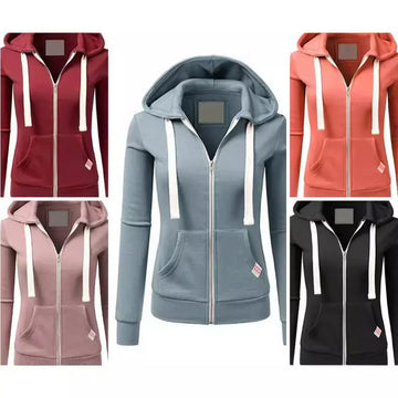 Woman Hoodie With Hood Sweatshirts Jackets Fleece Streetwear Warm Tracksuit Woman Hoody Coats Sweatshirt