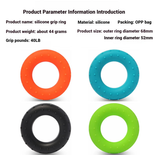 WOSWEIR-Silicone Massage Grip Ring for Forearm Wrist Muscle Exercise Fitness Equipment Home Office Rehabilitation Training