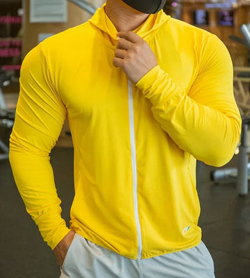 2024 High Quality Men's Jacket Sports Zip Up Long Sleeve T-shirts Quick Dry Gym Fitness Elasticity Coats Running Man Sweatshirts
