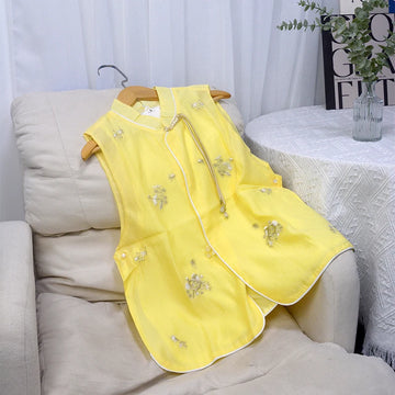 Chinese Style Embroidered Vest Fashion Vest Coat Temperament Vintage Women's Clothing Summer Sleeveless Top