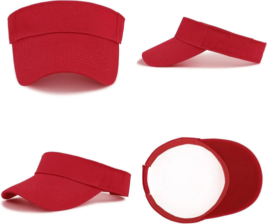 2PC/1PC Century Star UPF 50+ Kids Visor Sun Hat Adjustable Girls High Ponytail Tennis Hat Sports Boys Running Golf Visor Cap