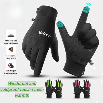 Windproof Waterproof Touch Screen Winter Gloves for Men Women Thermal Anti Slip Cycling Skiing Running Fishing Outdoor Sports