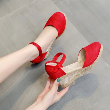 Espadrilles Wedges Woman Sandals Summer New In Ladies Comfort Casual Shoes Party Sandals Footwear Zapatillas Mujer Verano
