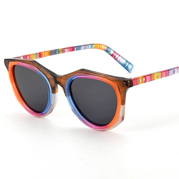 Men's niche luxury fashion colorful special sunglasses designer handmade splicing women's sunglasses