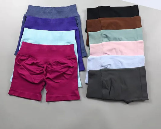 Women's high-waisted yoga pants fitness pants new high-elastic fitness training sprinting high-stretch hip-lifting sports shorts