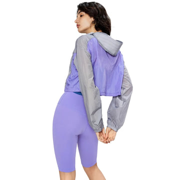 2025 Women's Lightweight Breathable Quick Dry Hooded Drawstring Loose Fit Long Sleeve Activewear Summer Outdoor Gym Workout