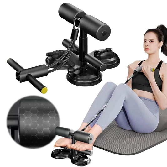 Sit Up Bar Foot Holder with 3 Suction Cup Sit Up Floor Holder Adjustable Height Sit Up Exercise Equipment for Strength Training