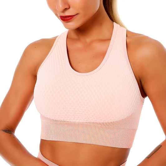 WAREBALL 6 Colors Yoga Sport Bra Sexy Back Padded Cross Straps Top Shockproof Breathable Fitness Running Gym Vest Sports Top