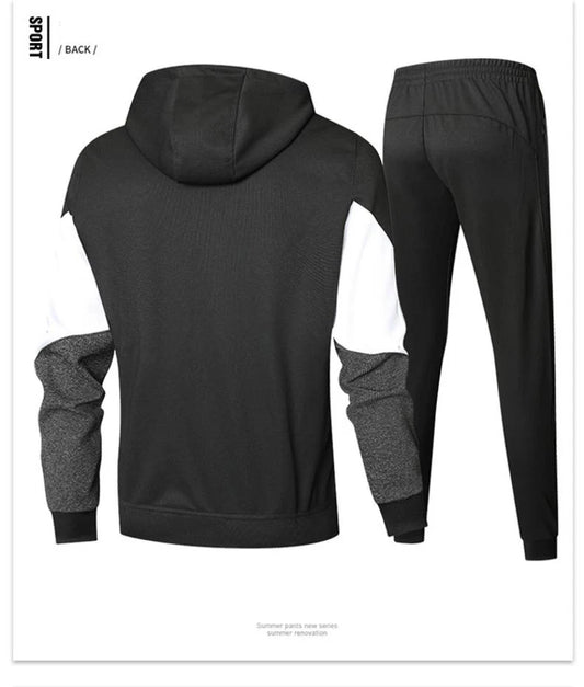 Sports Set For Autumn Run Fitness Training Outdoor Casual Two-Piece Set Autumn Outdoor Running Sports Fitness Hooded Male Set
