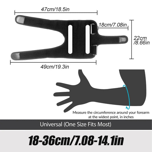 1PC Elbow Brace with 2 Removable Metal Splints,Adjustable Elbow Support for Tendonitis,Cubital Tunnel Syndrome,Fit Men & Women