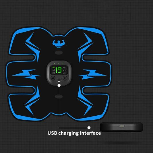 New USB Rechargeable EMS Muscle Stimulator ABS Arm 3 IN 1 Trainer Smart Wireless Fitness Abdominal Training Electric Body Slim