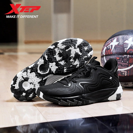 Xtep Lin Storm 2 Basketball Shoes for Men 2025 Spring Non-slip Support Shock-absorbing Practical Sport Shoes 875119120001