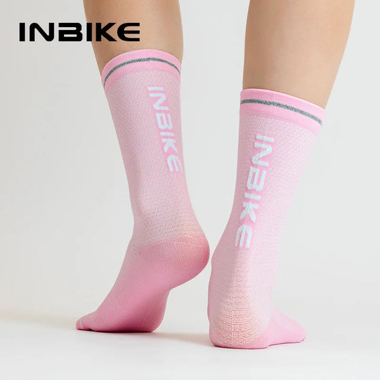 Inbike Sports Socks Women Socks High Elasticity Breathable Running Socks Moisture Wicking Man Socks Football Accessories