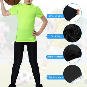 Kids Sport Pants for Boys 6-14Y Children Teenagers Sport Tights Athletic Compression Legging Basketball Football Fitness Trouser