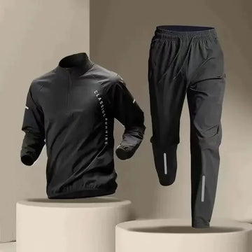 2025 Korean Fashion Quick Dry Jacket Suit Two-piece Outdoor Running Sets Sports Pants Clothes JOGGERS Reflective Sportswear