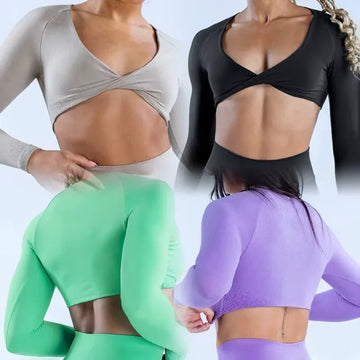 IGNITE Crop Top  Women Short Sleeve Yoga Top Shirts Light Weight Gym Crop Top Seamless Sports Shirt Ribbed Crop Fit