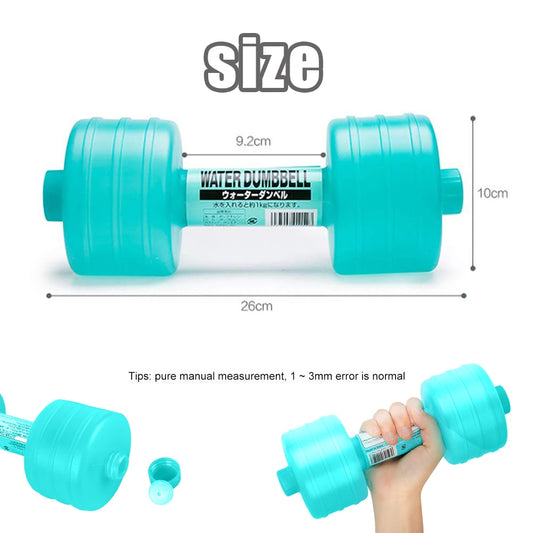 Water-filled Dumbbells Portable Dumbbell Sports Water Bottle for Arm Strength Training Home Gym Fitness