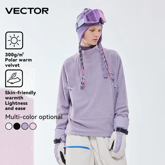 VECTOR Fleece Jacket Woman Men Autumn Winter Warm Coats Clothing Contrast Sleeve Sweatshirt Coats Color Outdoor Jakcets