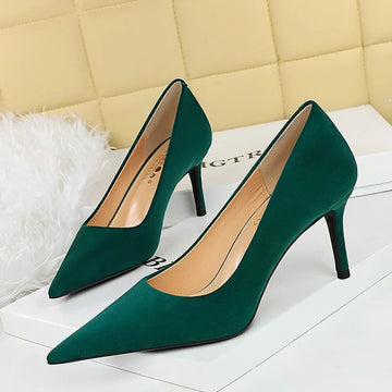 BIGTREE Large Size 43 Women Pumps Stilettos Sexy High Heels 7cm Elegant Spring Autumn Ladies Shoes Zapatos Mujer