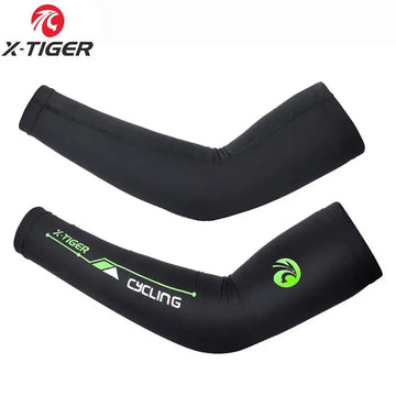 X-Tiger Anti-UV Cycling Arm Warmers Men Basketball Sleeve Running Arm Sleeves Breathable Bicycle Arm Warmer Summer Sports Safety