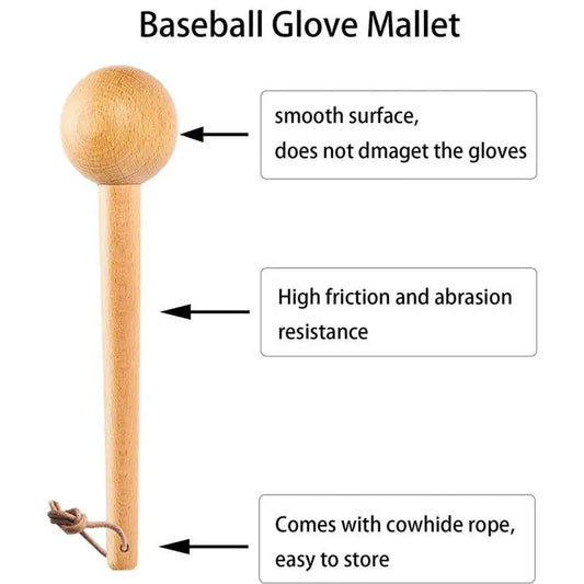 Baseball Mitt Shaping Tool Glove Hammer Gloves Training Mallet Mitts Shaper Wooden For Adult Youth