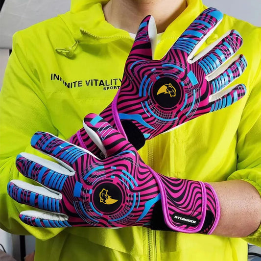 Adults Children Football Goalkeeper Gloves Latex Wear-resistant Sports Gloves Professional Match Anti-slip Soccer Goalie Gloves