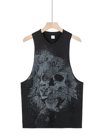 2025 NEW Summer Fitness Tank Top Men Sports tank top Fashion Comfortable Printed Loose tops printing running Sleeveless vest Men