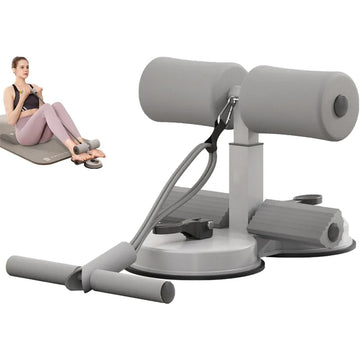 Adjustable Abdominal Muscle Exerciser with Resistance Band Dual Suction Cup Sit-up Aid Home Gym Pelvic Muscle Trainer Yoga