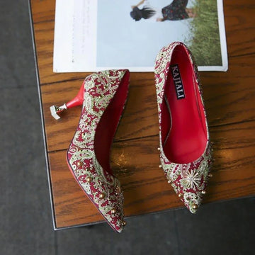 Ladies Pumps Wedding Bride Shoe Women's Shoes Stilito Pointed Toe Fashion Chic Point 2025 Trend Elegant Dress Casual Vacation 39