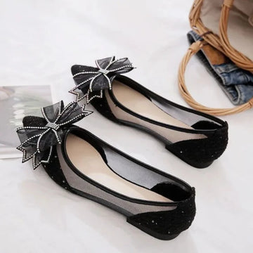 Woman Flats Slip-on Low Heel Elegant Pointed Toe Clear Shoes for Women Cheap Clearance Beau Today Popular Casual Y2k Non Young