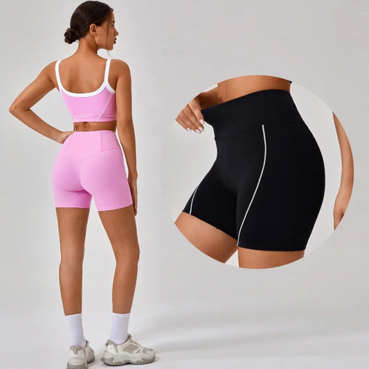 Summer 2pcs Patchwork Sport Yoga Suit High Waist Flare Split Leggings Women Outfit Fitness Workout Set Sportwear Women Tracksuit