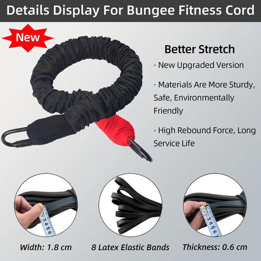 PRIOR FITNESS Bungee Fitness Training Stretch Bands, New Stretch Latex Yoga Bungee Accessories, Heavy Duty Resistance Cords