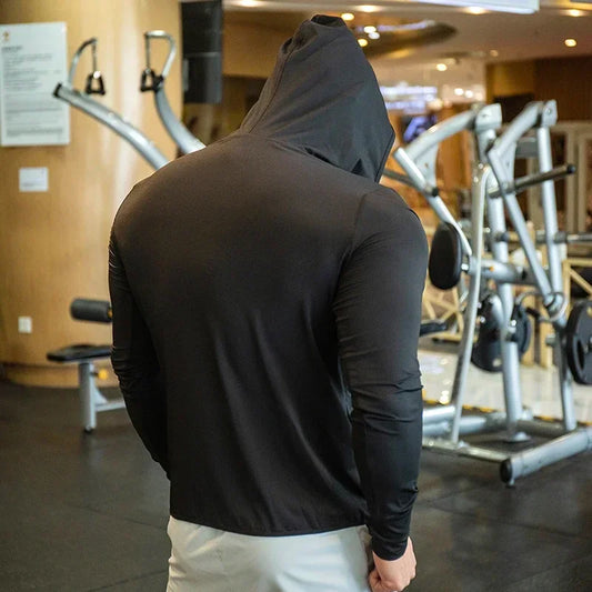 2024 High Quality Men's Jacket Sports Zip Up Long Sleeve T-shirts Quick Dry Gym Fitness Elasticity Coats Running Man Sweatshirts