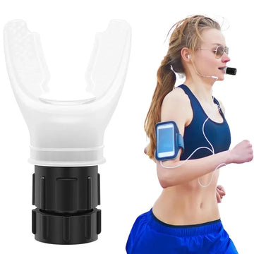 Silicone Breathing Fitness Exercise Equipment Portable Throat Adjustable Resistance Breathing Exercise Device