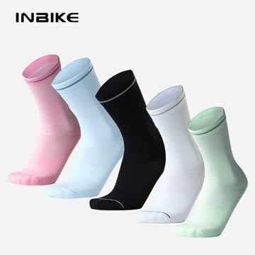 Inbike Sports Socks Women Socks High Elasticity Breathable Running Socks Moisture Wicking Man Socks Football Accessories