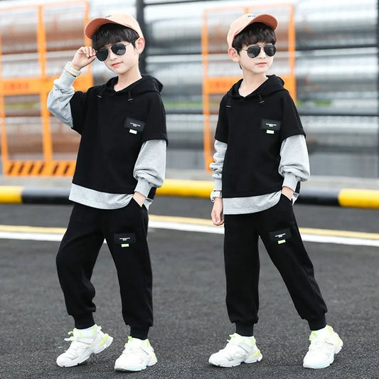 Hoodies Set Korean Kids Clothes Boy Children's Clothing Boys Outfit Boys' Year Old Sets 2025 Child Autumn Winter Boy's 7 8 Years