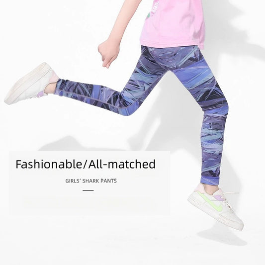 Baby Girls Yoga Leggings Spring Printed Girl Sports Tights Trouser Running Pencil Slimming Pants Toddler Leggings Kids Trousers