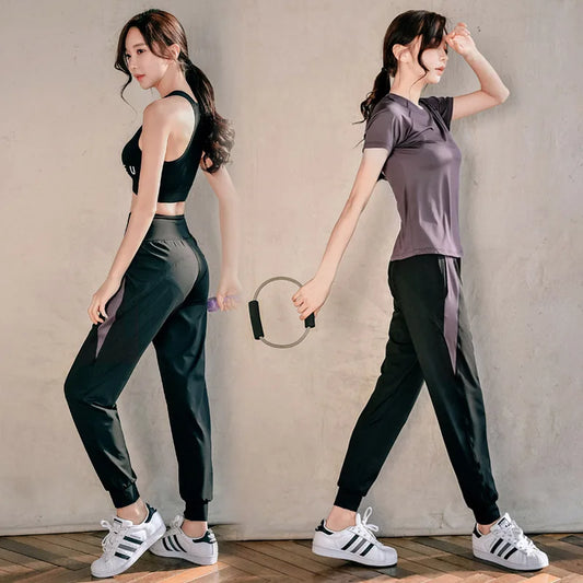 Women's tracksuit Yoga Sets Seamless Leggings Elastic Gym Running Sport Suit Fitness Clothes Sport Wear Sports Set