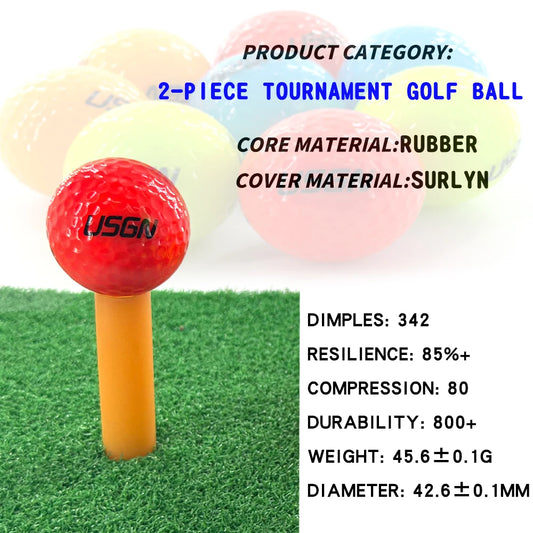 1 Pcs Golf Two Layers Game Ball Ultra Distance Line Assist 4 Colors Durable Golf Practice BallsGolf Sports Supplies Drop Ship