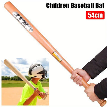 54cm Baseball Bat for Children Solid Wood Shock Absorbing Durable Softball Stick Kids Baseball Training Competition Accessory