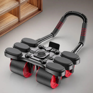 New Portable Fitness Equipment, Home Abdominal Wheel, Suitable for Both Men and Women, 4-Wheel Silent and Automatic Rebounding
