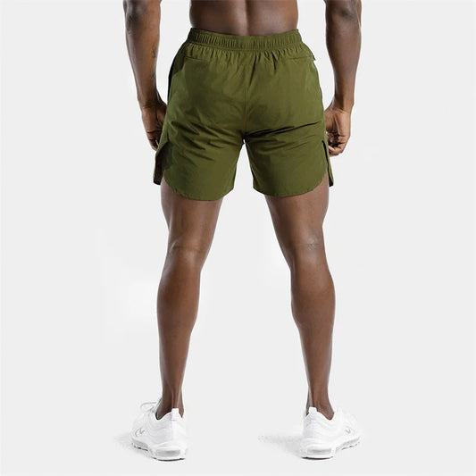 2024 NEW Fitness Men Gyms Shorts Workout Male Breathable 2 In 1 Double-deck Quick Dry Sportswear Jogger Beach Shorts Men
